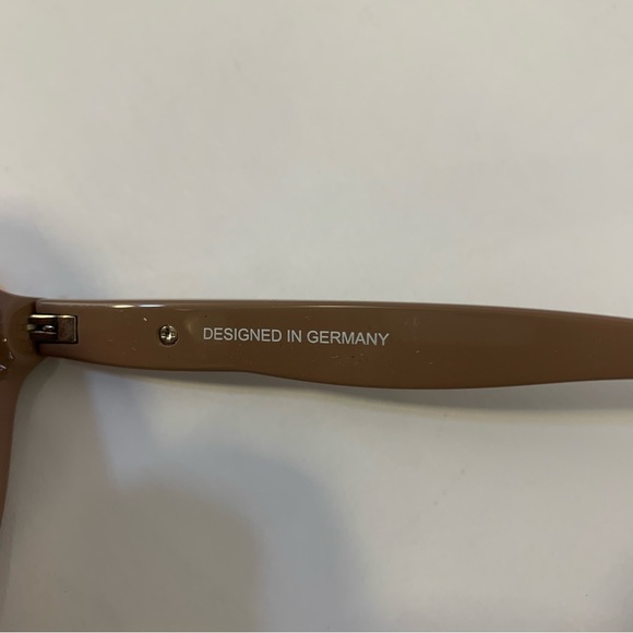 Brendel Handmade Acetate Pink Blush Taupe Tortoise Frames with Gold Accents - Picture 9 of 13